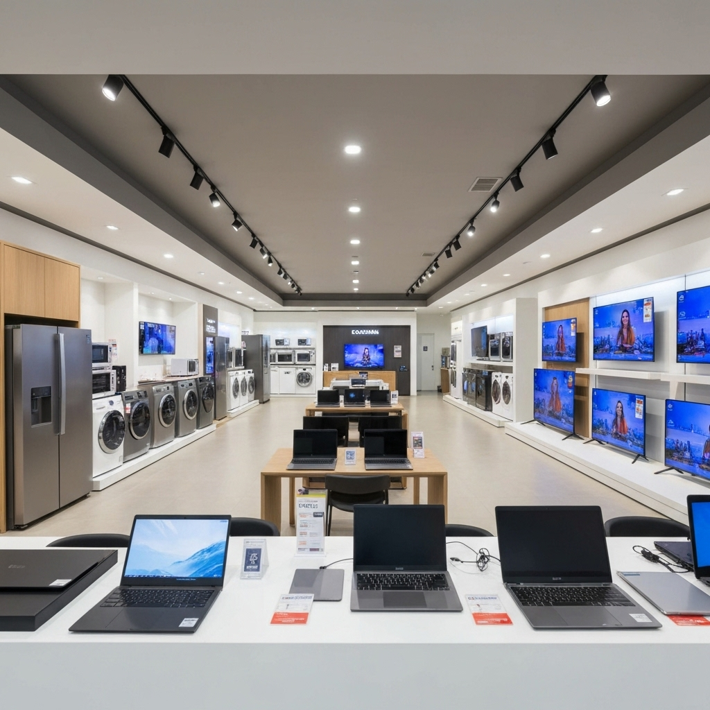 Appliances and electronics showcase